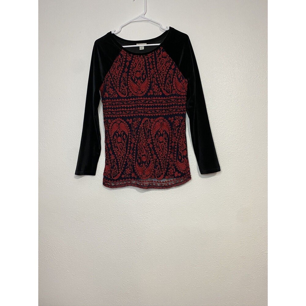 Sundance top velvet w/ velvet burnout sz S